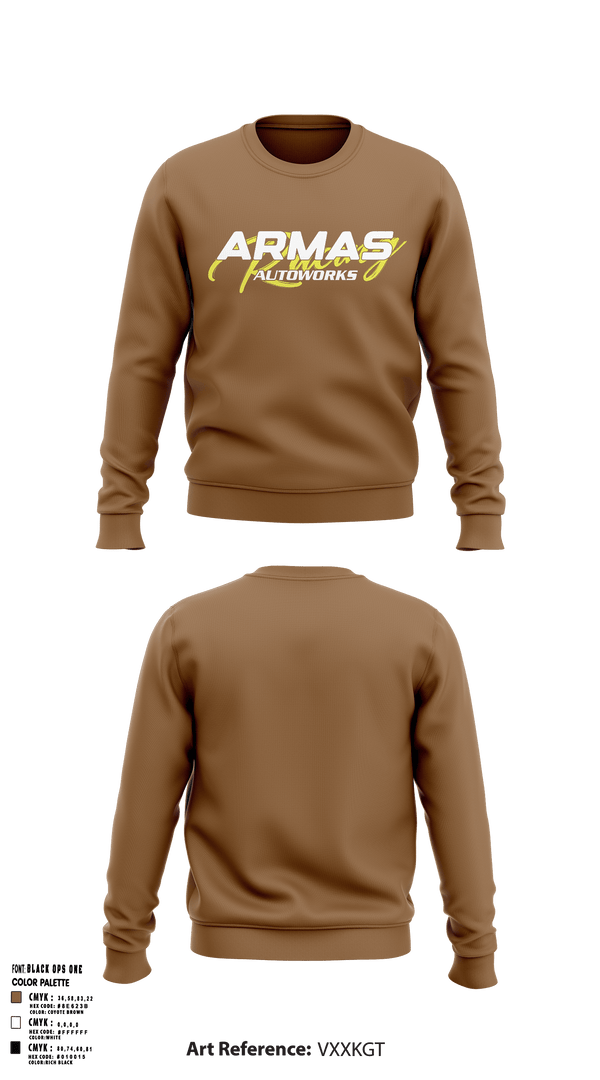 Crew Neck Sweatshirt, Armas Autoworks, , Teamtime, Team time, sublimation, custom sports apparel, team uniforms, spirit wear, spiritwear, sports uniforms, custom shirts, team store, custom team store, fundraiser sports, apparel fundraiser