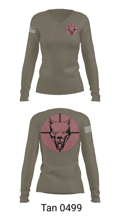 Hellhound PLT, A CO, 2-8 CAV 17727994 Women's Long Sleeve V-neck Shirt - 77