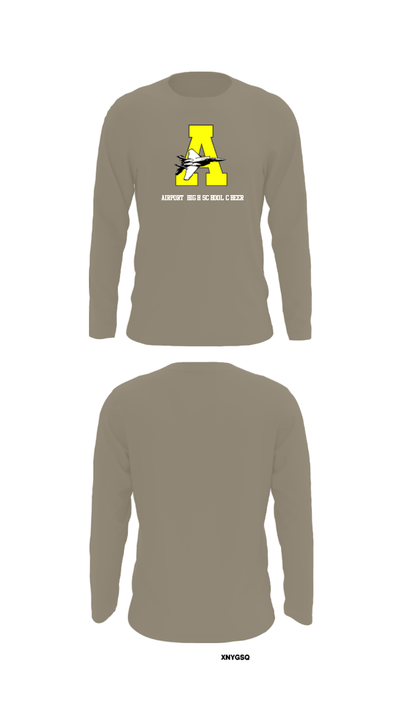 Airport High School Cheer 33792869 Long Sleeve Performance Shirt - 32
