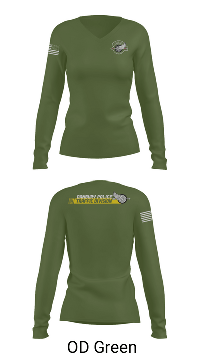 Danbury Police Traffic Unit 20625230 Women's Long Sleeve V-neck Shirt - 54