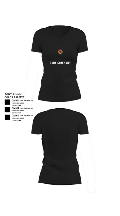 Fury company 68033597 Women's Short Sleeve V-neck Shirt - 24
