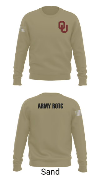 Crew Neck Sweatshirt, OU Army ROTC, Army, Teamtime, Team time, sublimation, custom sports apparel, team uniforms, spirit wear, spiritwear, sports uniforms, custom shirts, team store, custom team store, fundraiser sports, apparel fundraiser