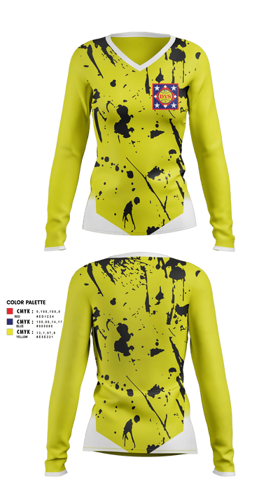 DYS Women's Long Sleeve V-neck Shirt - 3