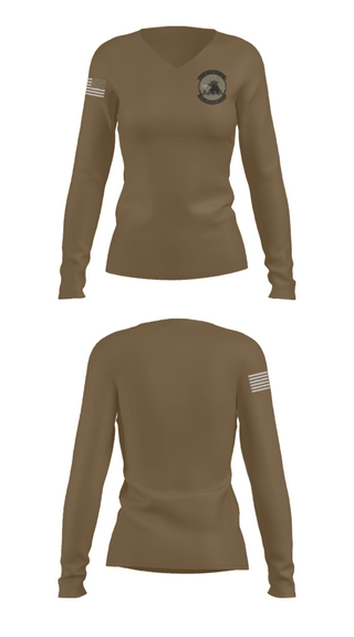 Womens Long Sleeve Vneck Shirt, 102nd CES, Air Force, Teamtime, Team time, sublimation, custom sports apparel, team uniforms, spirit wear, spiritwear, sports uniforms, custom shirts, team store, custom team store, fundraiser sports, apparel fundraiser