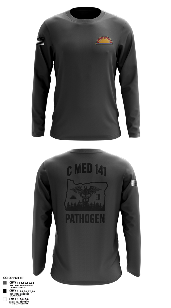 Long Sleeve Performance Shirt, C Med, National Guard, Teamtime, Team time, sublimation, custom sports apparel, team uniforms, spirit wear, spiritwear, sports uniforms, custom shirts, team store, custom team store, fundraiser sports, apparel fundraiser