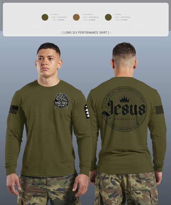 Long Sleeve Performance Shirt, Strike force Battalion, Army, Teamtime, Team time, sublimation, custom sports apparel, team uniforms, spirit wear, spiritwear, sports uniforms, custom shirts, team store, custom team store, fundraiser sports, apparel fundraiser