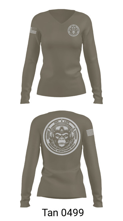 SMTC 35310311 Women's Long Sleeve V-neck Shirt - 70