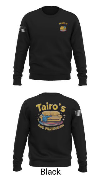 Crew Neck Sweatshirt, Tairo’s Carpet & Upholstery Cleaning, , Teamtime, Team time, sublimation, custom sports apparel, team uniforms, spirit wear, spiritwear, sports uniforms, custom shirts, team store, custom team store, fundraiser sports, apparel fundraiser