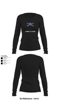 B Troop 2-17 Cav REGT 36740014 Women's Long Sleeve V-neck Shirt - 22