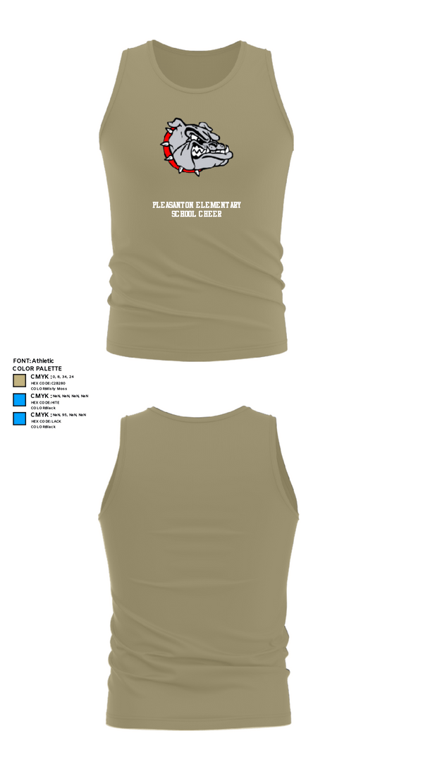 Tank Top, Pleasanton Elementary School Cheer, Cheer, Teamtime, Team time, sublimation, custom sports apparel, team uniforms, spirit wear, spiritwear, sports uniforms, custom shirts, team store, custom team store, fundraiser sports, apparel fundraiser