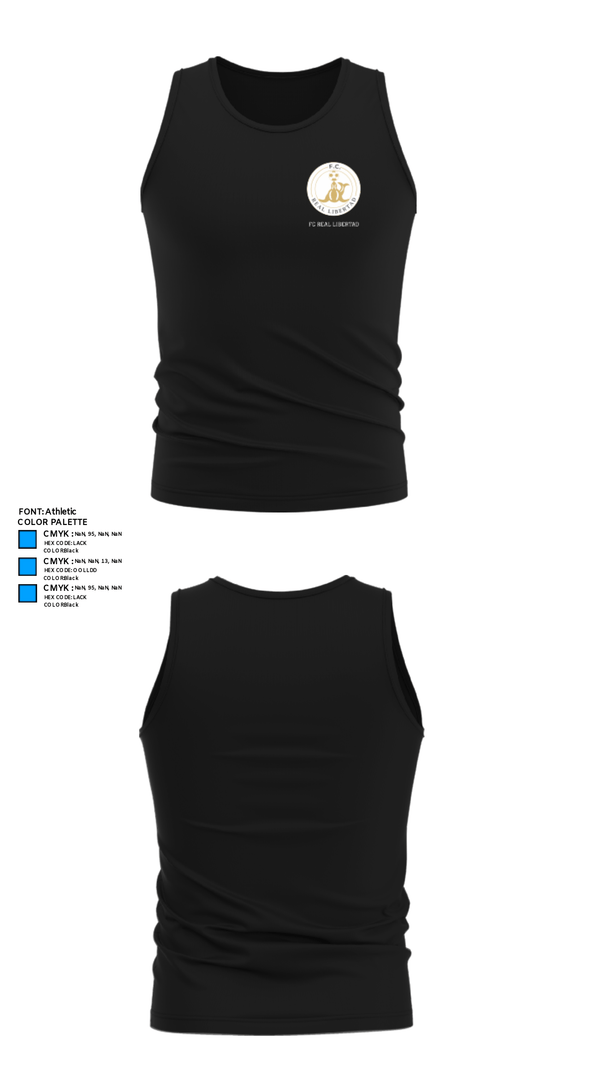 Tank Top, FC REAL LIBERTAD, Men's Soccer, Teamtime, Team time, sublimation, custom sports apparel, team uniforms, spirit wear, spiritwear, sports uniforms, custom shirts, team store, custom team store, fundraiser sports, apparel fundraiser