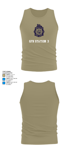 Tank Top, GFR Station 3, Fire Department, Teamtime, Team time, sublimation, custom sports apparel, team uniforms, spirit wear, spiritwear, sports uniforms, custom shirts, team store, custom team store, fundraiser sports, apparel fundraiser