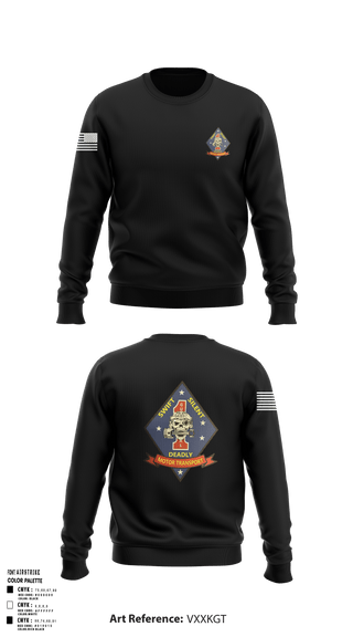 Crew Neck Sweatshirt, 1st Recon, Marines, Teamtime, Team time, sublimation, custom sports apparel, team uniforms, spirit wear, spiritwear, sports uniforms, custom shirts, team store, custom team store, fundraiser sports, apparel fundraiser
