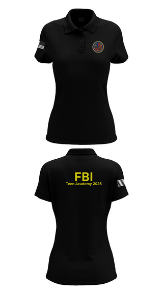 Womens Short Sleeve Performance Polo, FBI Citizens Academy, , Teamtime, Team time, sublimation, custom sports apparel, team uniforms, spirit wear, spiritwear, sports uniforms, custom shirts, team store, custom team store, fundraiser sports, apparel fundraiser