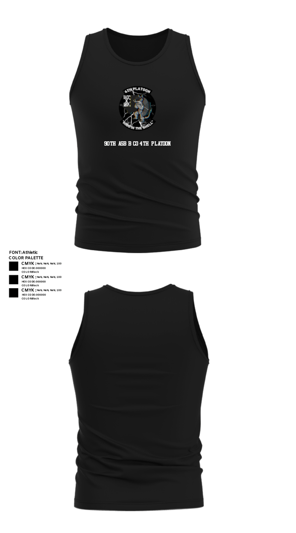 Tank Top, 90th ASB B co 4Th Platoon, Army, Teamtime, Team time, sublimation, custom sports apparel, team uniforms, spirit wear, spiritwear, sports uniforms, custom shirts, team store, custom team store, fundraiser sports, apparel fundraiser