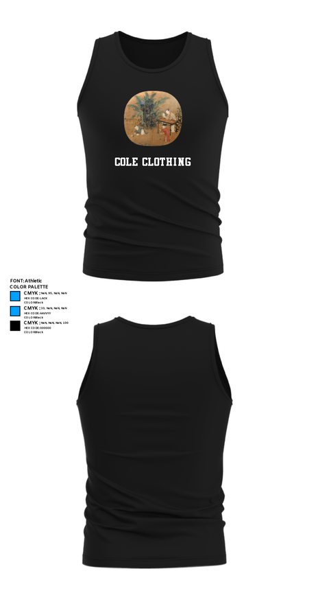 Tank Top, Cole Clothing, , Teamtime, Team time, sublimation, custom sports apparel, team uniforms, spirit wear, spiritwear, sports uniforms, custom shirts, team store, custom team store, fundraiser sports, apparel fundraiser