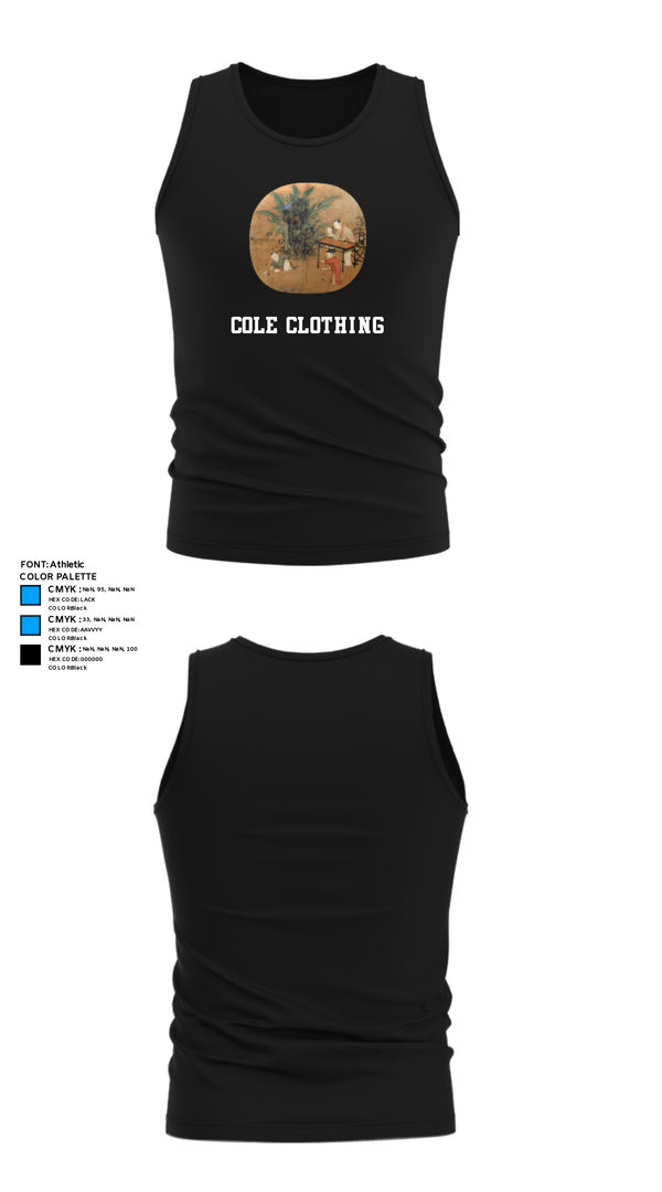 Tank Top, Cole Clothing, , Teamtime, Team time, sublimation, custom sports apparel, team uniforms, spirit wear, spiritwear, sports uniforms, custom shirts, team store, custom team store, fundraiser sports, apparel fundraiser