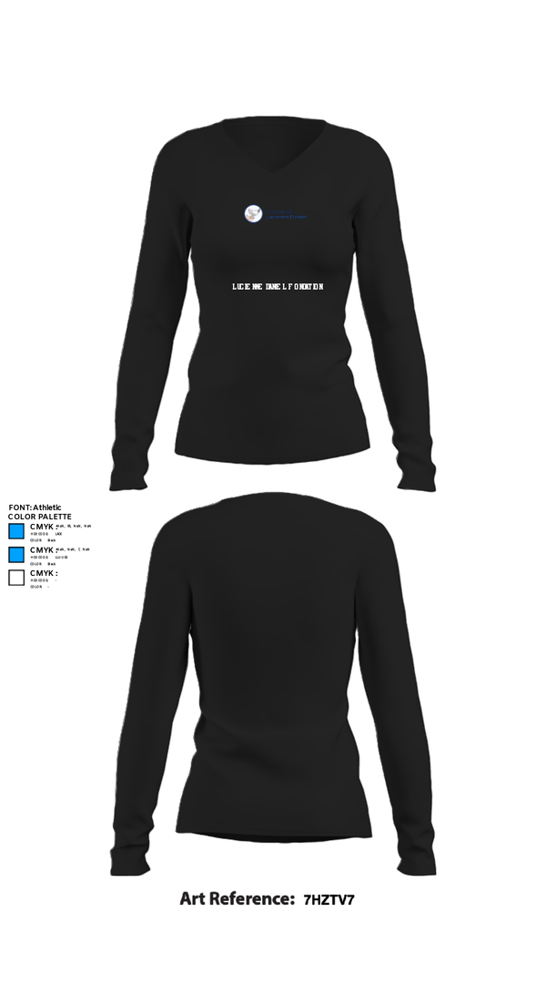 Womens Long Sleeve Vneck Shirt, Lucienne Daniel Fondation, , Teamtime, Team time, sublimation, custom sports apparel, team uniforms, spirit wear, spiritwear, sports uniforms, custom shirts, team store, custom team store, fundraiser sports, apparel fundraiser