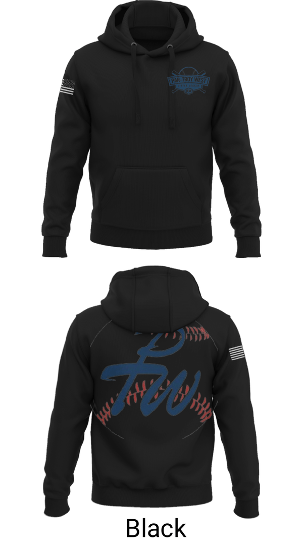 Hoodie, Par-Troy West Little League Baseball, Baseball, Teamtime, Team time, sublimation, custom sports apparel, team uniforms, spirit wear, spiritwear, sports uniforms, custom shirts, team store, custom team store, fundraiser sports, apparel fundraiser