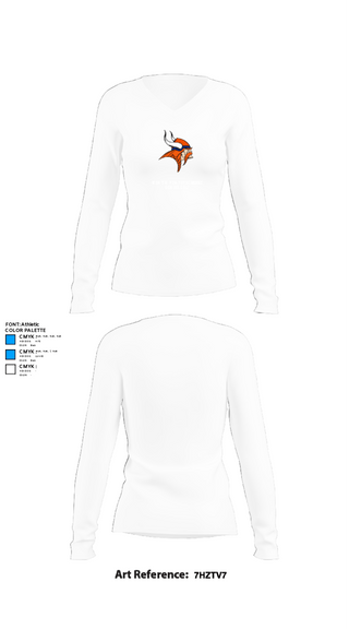 Womens Long Sleeve Vneck Shirt, North Pontotoc Middle School Golf, Golf, Teamtime, Team time, sublimation, custom sports apparel, team uniforms, spirit wear, spiritwear, sports uniforms, custom shirts, team store, custom team store, fundraiser sports, apparel fundraiser