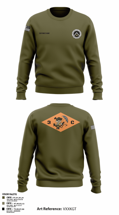 3rd Platoon, CCo, 1-508th PIR 77513198 Crew Neck Sweatshirt - 14