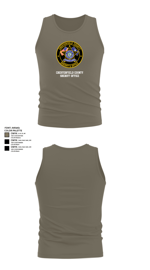 Tank Top, Chesterfield County Sheriff Office, Police, Teamtime, Team time, sublimation, custom sports apparel, team uniforms, spirit wear, spiritwear, sports uniforms, custom shirts, team store, custom team store, fundraiser sports, apparel fundraiser