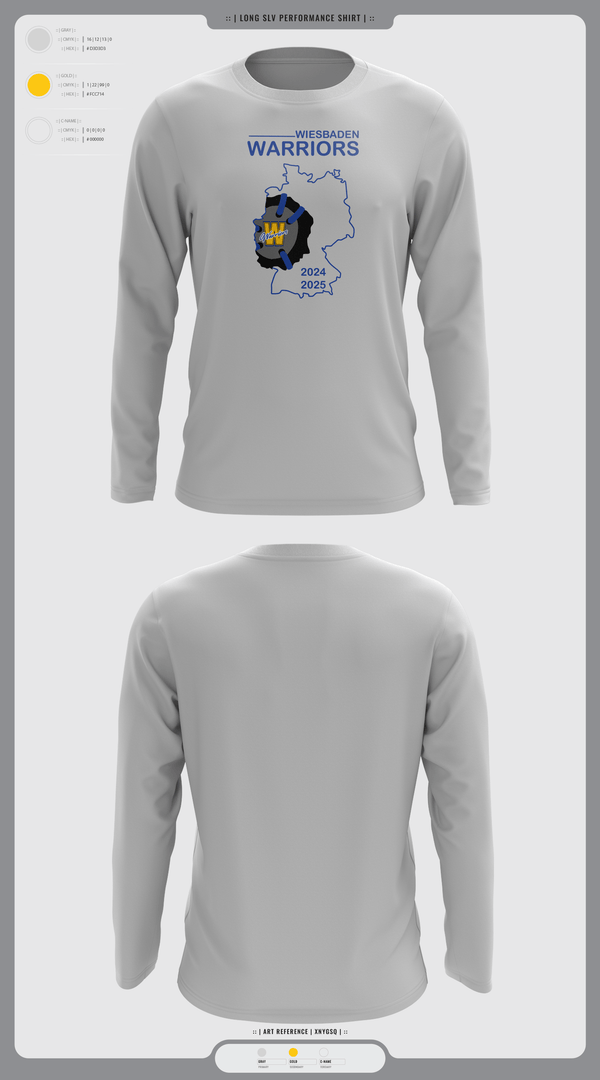 Long Sleeve Performance Shirt, Wiesbaden warriors, Wrestling, Teamtime, Team time, sublimation, custom sports apparel, team uniforms, spirit wear, spiritwear, sports uniforms, custom shirts, team store, custom team store, fundraiser sports, apparel fundraiser
