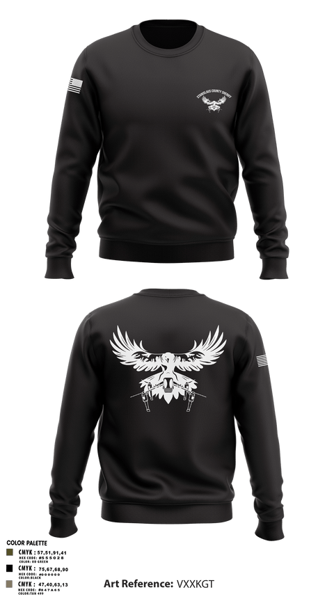 Crew Neck Sweatshirt, Stanislaus County Sheriff, Police, Teamtime, Team time, sublimation, custom sports apparel, team uniforms, spirit wear, spiritwear, sports uniforms, custom shirts, team store, custom team store, fundraiser sports, apparel fundraiser