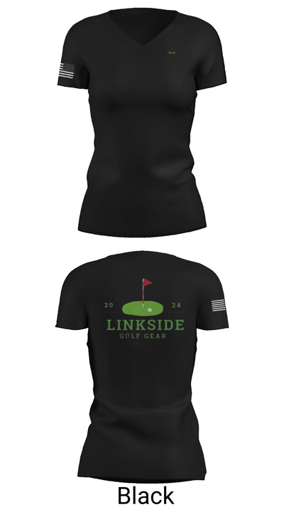 On the Links Golf Co 48920069 Women's Short Sleeve V-neck Shirt - 38