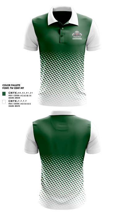 Alpena High School Swimming 76688751 Short Sleeve Performance Polo - 1