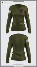 332 ECS SCOS 86475231 Women's Long Sleeve V-neck Shirt - 3