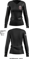 95th WMD CST 43629345 Women's Long Sleeve V-neck Shirt - 1