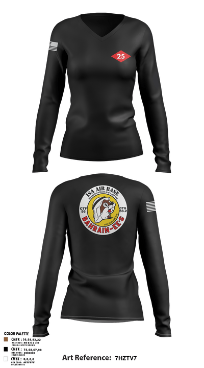 NMCB 25 CTG 56.2 1038255 Women's Long Sleeve V-neck Shirt - 107 (1)