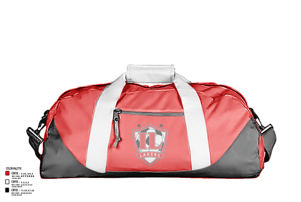 Duffle Bag, Indian Lake High School Soccer, Men's Soccer, Teamtime, Team time, sublimation, custom sports apparel, team uniforms, spirit wear, spiritwear, sports uniforms, custom shirts, team store, custom team store, fundraiser sports, apparel fundraiser
