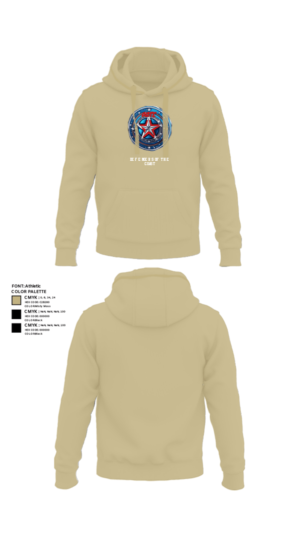Hoodie, Defenders of the Coast, Army, Teamtime, Team time, sublimation, custom sports apparel, team uniforms, spirit wear, spiritwear, sports uniforms, custom shirts, team store, custom team store, fundraiser sports, apparel fundraiser