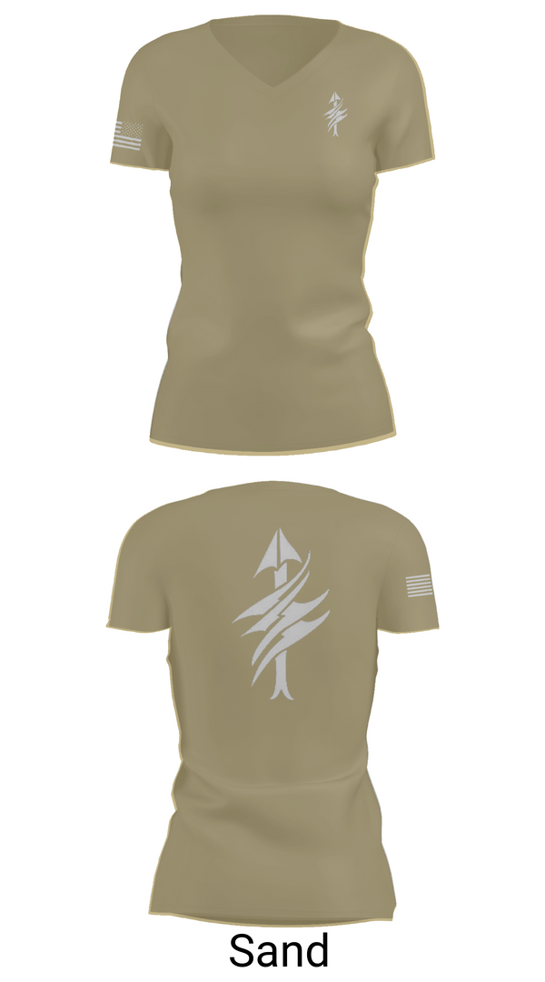 Womens Short Sleeve Vneck Shirt, 3rd Battalion 2nd Marines Scout Sniper Platoon, Marines, Teamtime, Team time, sublimation, custom sports apparel, team uniforms, spirit wear, spiritwear, sports uniforms, custom shirts, team store, custom team store, fundraiser sports, apparel fundraiser