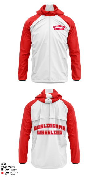 Windbreaker, Burlingame, Wrestling, Teamtime, Team time, sublimation, custom sports apparel, team uniforms, spirit wear, spiritwear, sports uniforms, custom shirts, team store, custom team store, fundraiser sports, apparel fundraiser