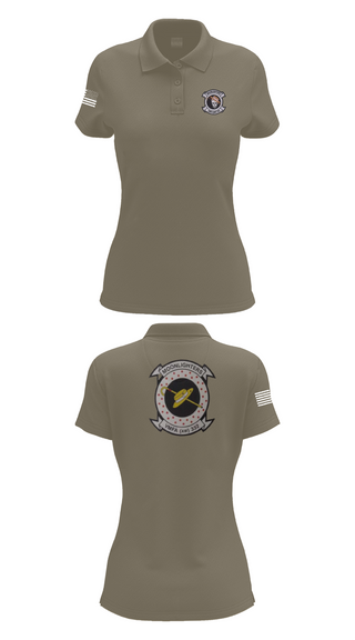 Womens Short Sleeve Performance Polo, VMFA-332 The Moonlighters, Marines, Teamtime, Team time, sublimation, custom sports apparel, team uniforms, spirit wear, spiritwear, sports uniforms, custom shirts, team store, custom team store, fundraiser sports, apparel fundraiser