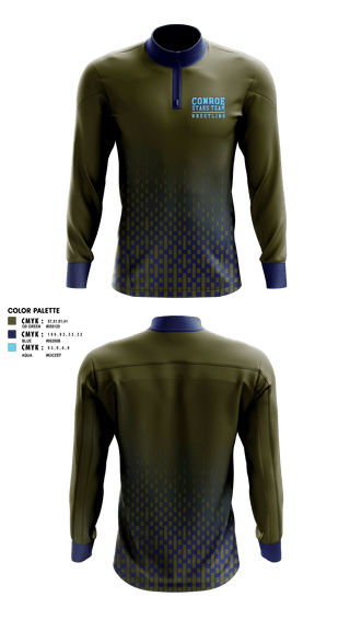Quarter Zip Jacket, Conroe Stars Team, Wrestling, Teamtime, Team time, sublimation, custom sports apparel, team uniforms, spirit wear, spiritwear, sports uniforms, custom shirts, team store, custom team store, fundraiser sports, apparel fundraiser