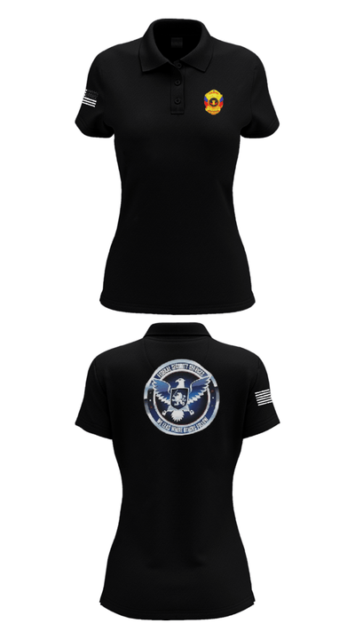 TS FEDERAL PRIVATE SECURITY & BODYGUARD 72741630 Women's Short Sleeve Performance Polo  - 33
