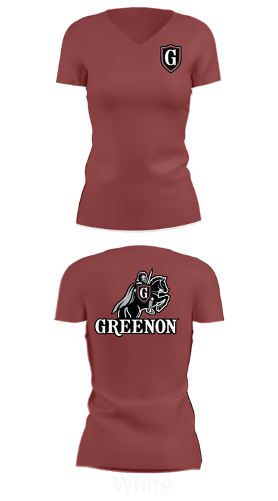 Greenon Knights 17208491 Women's Short Sleeve V-neck Shirt - 19