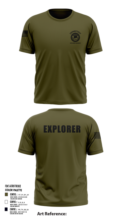 Waterbury Police Explorers 95756336 Short Sleeve Performance Shirt - 34