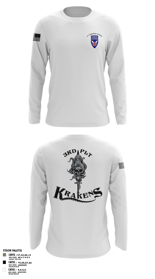 Long Sleeve Performance Shirt, 3RD PLT95TH CBRN3rd plt, Army, Teamtime, Team time, sublimation, custom sports apparel, team uniforms, spirit wear, spiritwear, sports uniforms, custom shirts, team store, custom team store, fundraiser sports, apparel fundraiser