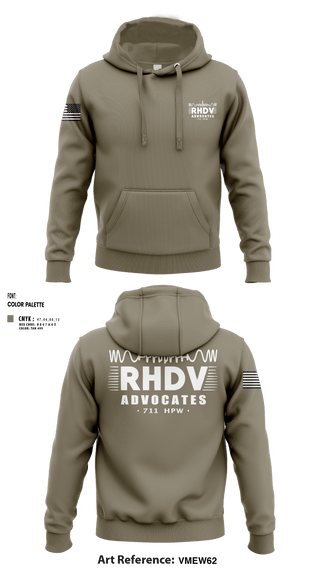 Hoodie, 711 HPW/RHDV, Army, Teamtime, Team time, sublimation, custom sports apparel, team uniforms, spirit wear, spiritwear, sports uniforms, custom shirts, team store, custom team store, fundraiser sports, apparel fundraiser