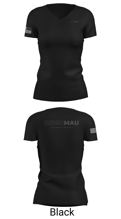 Resin Mau 80080639 Women's Short Sleeve V-neck Shirt - 38