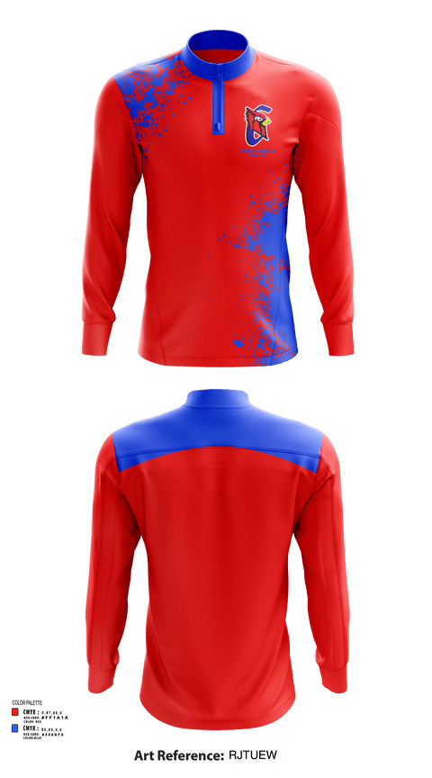 Quarter Zip Jacket, Cheney Cardinals Bowling, Bowling, Teamtime, Team time, sublimation, custom sports apparel, team uniforms, spirit wear, spiritwear, sports uniforms, custom shirts, team store, custom team store, fundraiser sports, apparel fundraiser