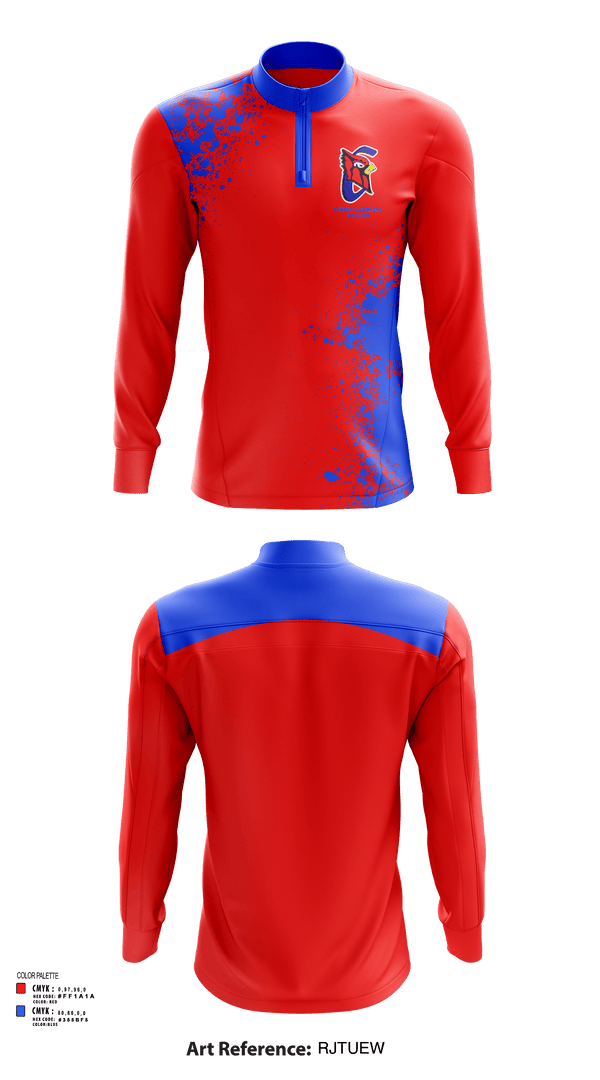 Quarter Zip Jacket, Cheney Cardinals Bowling, Bowling, Teamtime, Team time, sublimation, custom sports apparel, team uniforms, spirit wear, spiritwear, sports uniforms, custom shirts, team store, custom team store, fundraiser sports, apparel fundraiser