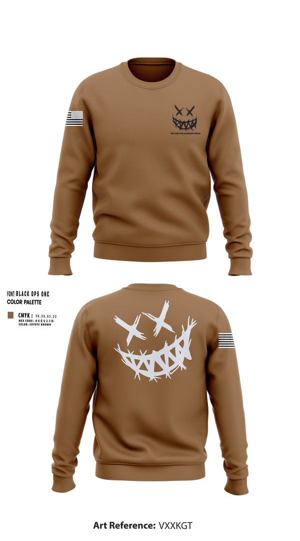 Crew Neck Sweatshirt, We are The already dead, , Teamtime, Team time, sublimation, custom sports apparel, team uniforms, spirit wear, spiritwear, sports uniforms, custom shirts, team store, custom team store, fundraiser sports, apparel fundraiser