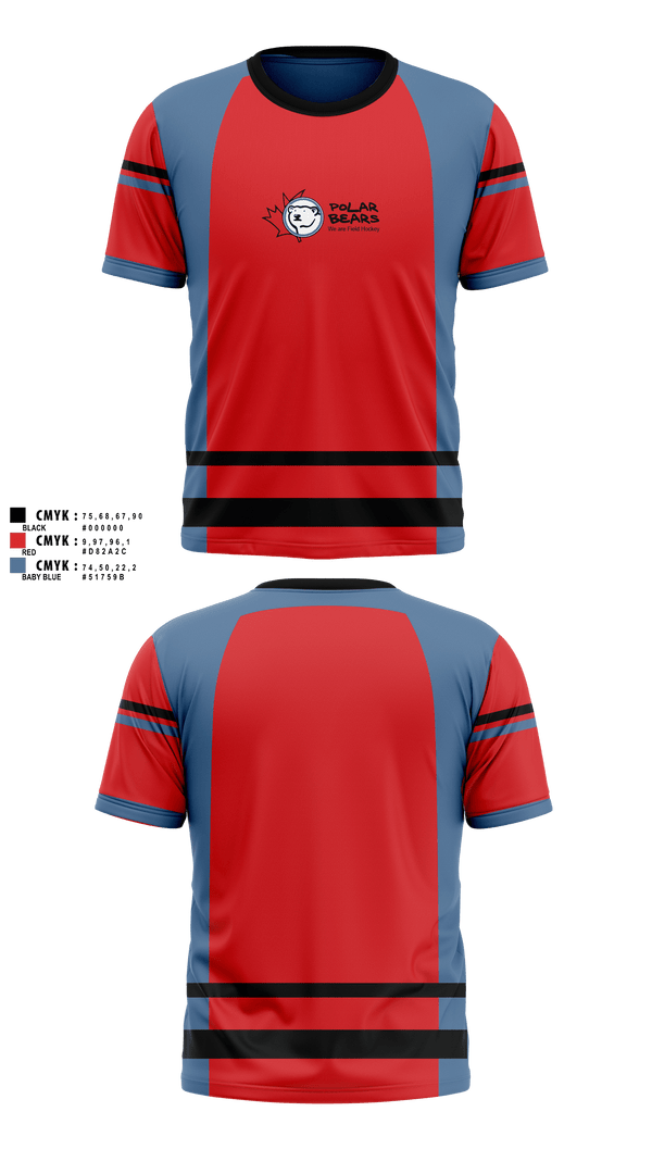 Short Sleeve Performance Shirt, Polar Bears Field Hockey, Field Hockey, Teamtime, Team time, sublimation, custom sports apparel, team uniforms, spirit wear, spiritwear, sports uniforms, custom shirts, team store, custom team store, fundraiser sports, apparel fundraiser