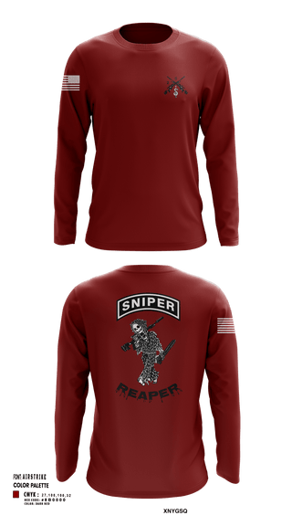 Long Sleeve Performance Shirt, Reaper SectionReaper Section (color), Army, Teamtime, Team time, sublimation, custom sports apparel, team uniforms, spirit wear, spiritwear, sports uniforms, custom shirts, team store, custom team store, fundraiser sports, apparel fundraiser